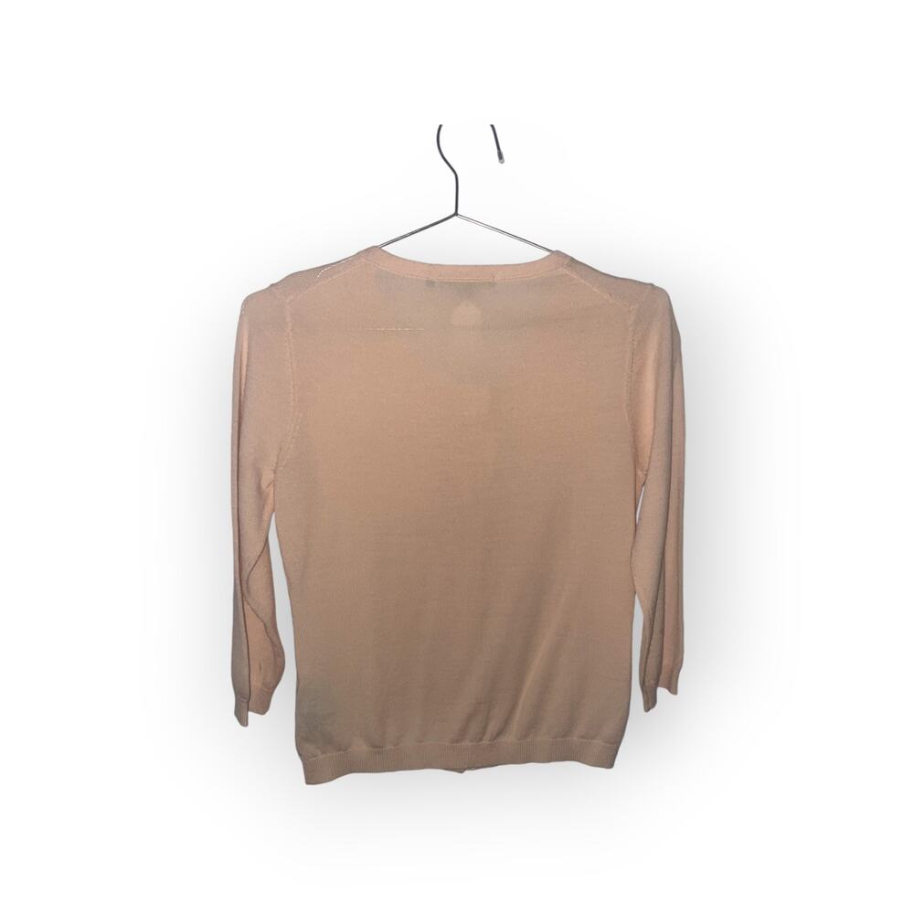 Boden Lightweight Sweater | Womens Sz 4 | Peach | Embellished Buttons | EUC - Picture 3 of 4
